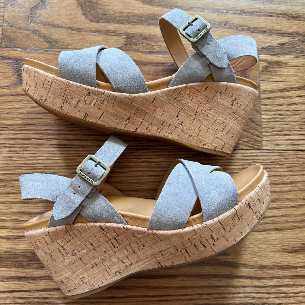 EUC Kork-ease Ava suede sandal size 10